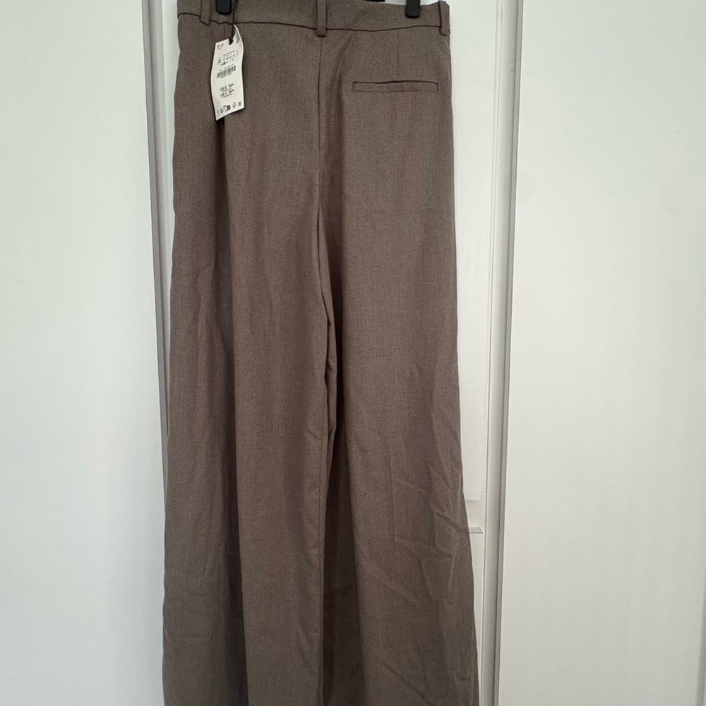 Zara Women's Wide Leg Brown Pants - Picture 4 of 14